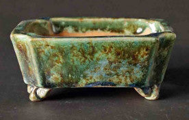Fantastic Green! Tokoname Shuuhou Rectangle Bonsai Pot