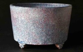 Tube Type Round Bonsai Pot in Sky Blue & Pink
